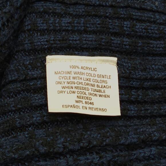 Style & Co Sweater Womens Medium Blue Cowl Neck Button Kangaroo Pocket Pullover - Picture 8 of 13